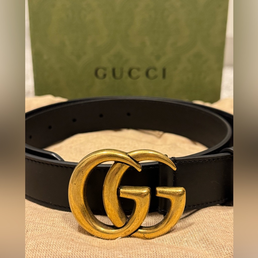 💯Authentic Gucci Black Belt